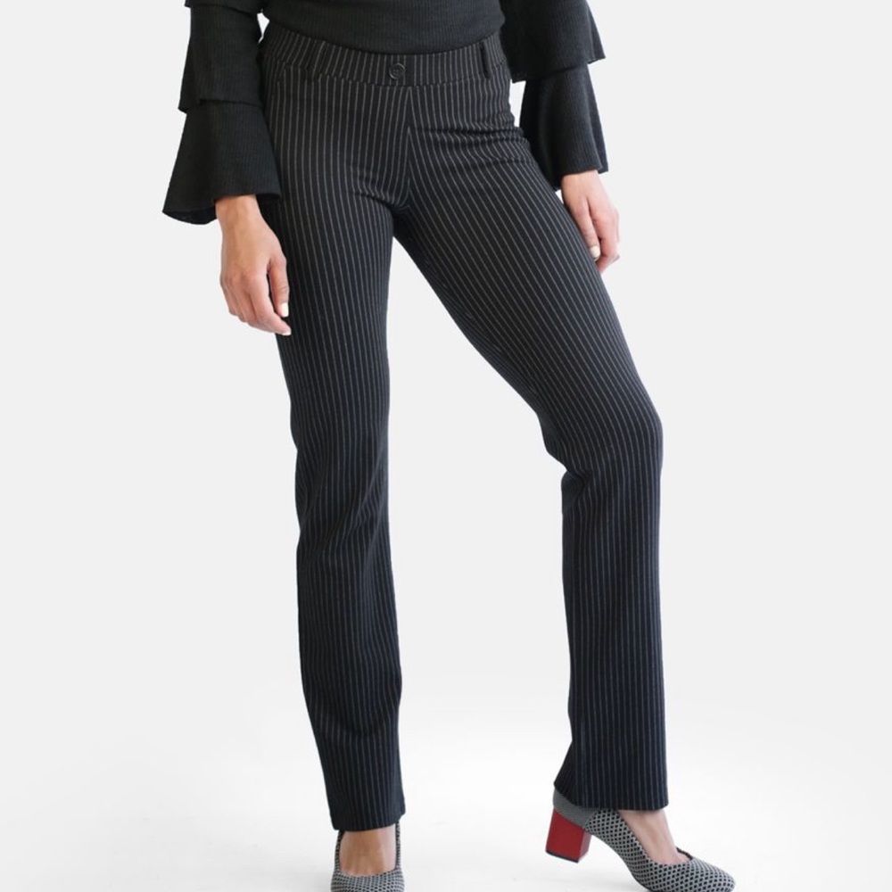 Betabrand Pinstripe Classic Dress Yoga Pants